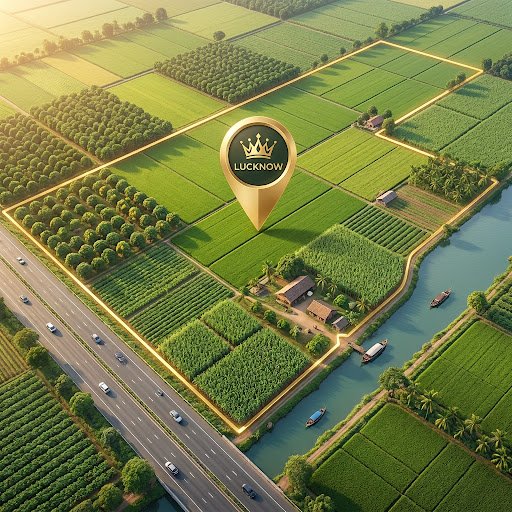 3D isometric map showing the Mangalam Residency parcel, the canal and the road corridor